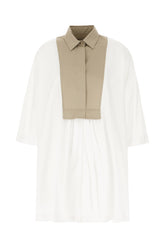 White poplin Tattico shirt dress -  | Wise