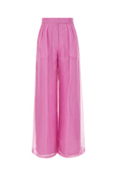 Fuchsia organza palazzo pants -  | Wise