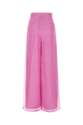 Pantalone a palazzo in organza fucsia -  | Wise