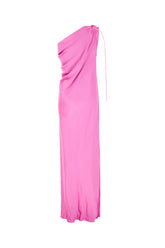 Pink satin long dress -  | Wise