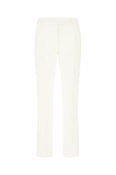 Ivory triacetate blend pants -  | Wise