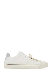 White leather and canvas sneakers -  | Wise