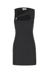 Charcoal stretch polyester blend dress -  | Wise