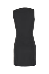 Charcoal stretch polyester blend dress -  | Wise