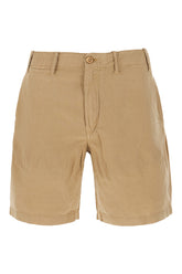 Beige linen blend bermuda shorts -  | Wise