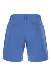 Bermuda in cotone stretch azzurro ceruleo -  | Wise