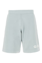 Pastel light blue cotton bermuda shorts -  | Wise