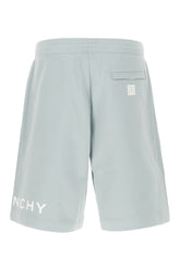 Pastel light blue cotton bermuda shorts -  | Wise