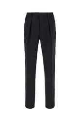 Black cotton blend pants -  | Wise