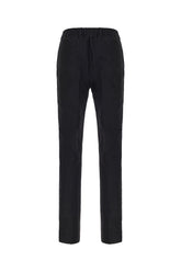 Black cotton blend pants -  | Wise