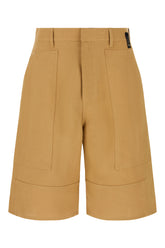 Beige cellulose fiber Frassino bermuda shorts -  | Wise