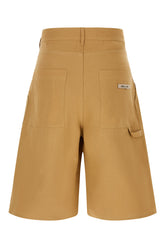 Beige cellulose fiber Frassino bermuda shorts -  | Wise