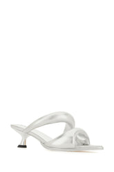 Silver vegan leather Sara mules -  | Wise