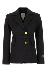 Black stretch wool blazer -  | Wise