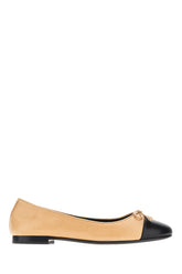 Two-tone leather Cap-toe ballerinas -  | Wise