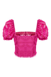 Top Nivak in misto cotone fucsia -  | Wise