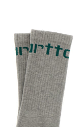 Grey stretch cotton blend socks -  | Wise