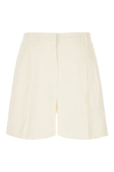 Ivory linen blend shorts -  | Wise