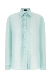 Blusa in seta azzurro pastello -  | Wise