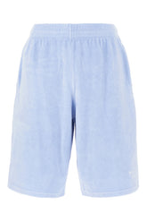 Powder blue terry bermuda shorts -  | Wise