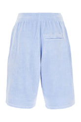 Powder blue terry bermuda shorts -  | Wise