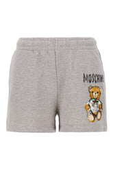 Melange grey cotton shorts -  | Wise