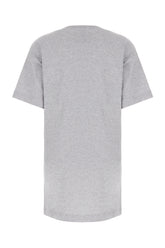 Melange grey cotton oversize t-shirt dress -  | Wise