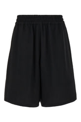 Black acetate blend bermuda shorts -  | Wise