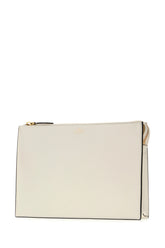 Ivory leather clutch -  | Wise