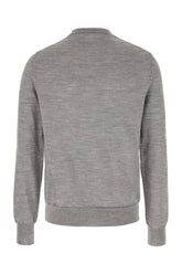 Melange grey wool sweater -  | Wise