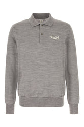 Polo in lana grigio melangé -  | Wise