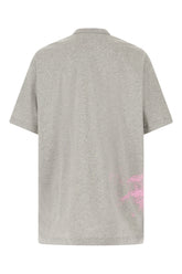 Melange grey cotton oversize t-shirt -  | Wise