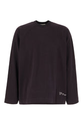 Aubergine cotton oversize sweatshirt -  | Wise