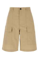 Beige cotton blend bermuda shorts -  | Wise