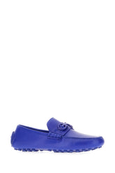 Electric blue leather Grazioso loafers -  | Wise