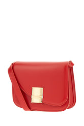 Red leather small Fiamma crossbody bag -  | Wise