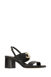 Black leather sandals -  | Wise