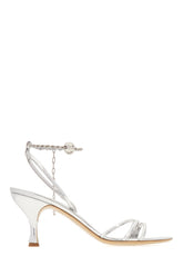 Silver leather sandals -  | Wise