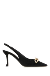 Black suede leather pumps -  | Wise