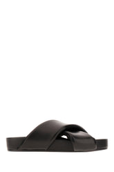 Black nappa leather slippers -  | Wise