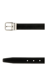 Black cashmere reversible belt -  | Wise