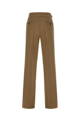 Pantalone in lana stretch marrone -  | Wise