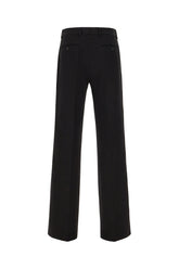 Black stretch cotton blend pants -  | Wise