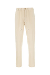 Pantalone in cotone stretch sabbia -  | Wise