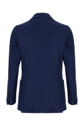 Giacca in misto cotone blu -  | Wise