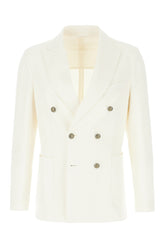 Ivory cotton blend blazer -  | Wise