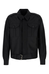 Black wool blend jacket -  | Wise