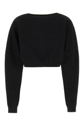 Black cotton sweatshirt -  | Wise