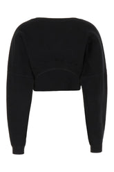 Black cotton sweatshirt -  | Wise