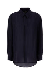 Midnight blue silk shirt -  | Wise